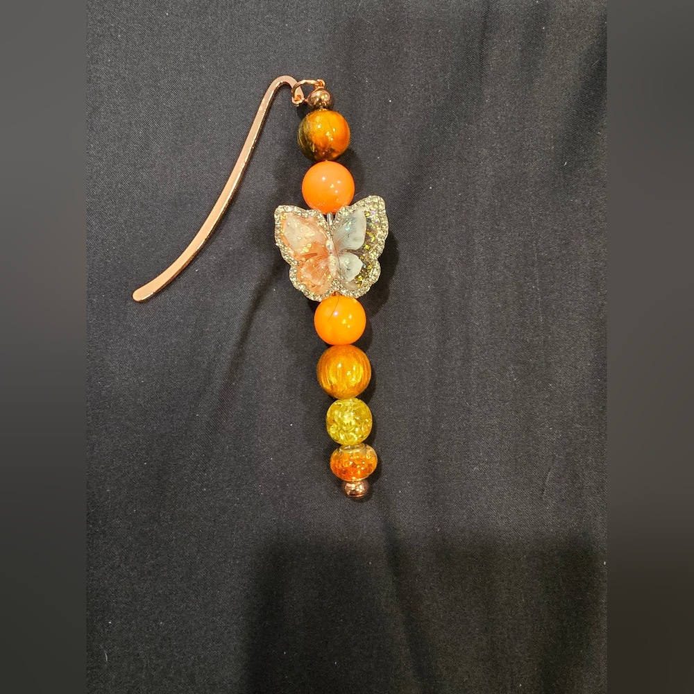 Orange and Gold Butterfly Bookmark/Ornament